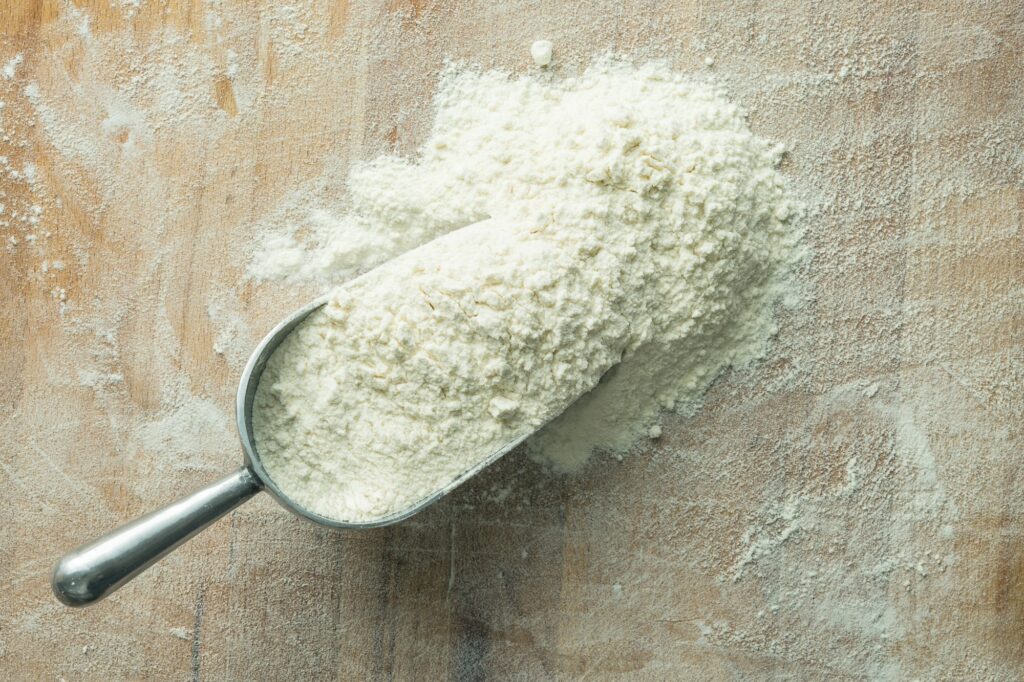 The wheat flour.